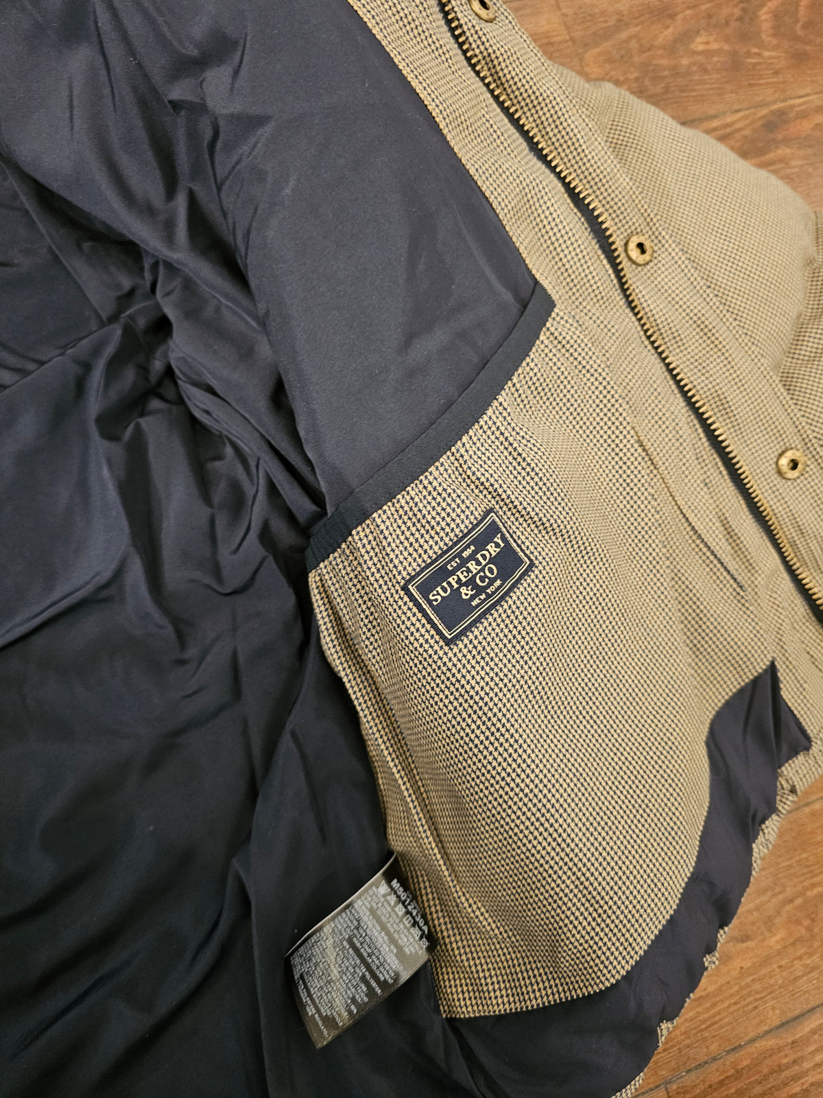 PIUMINO PUFFER PIED DE POULE