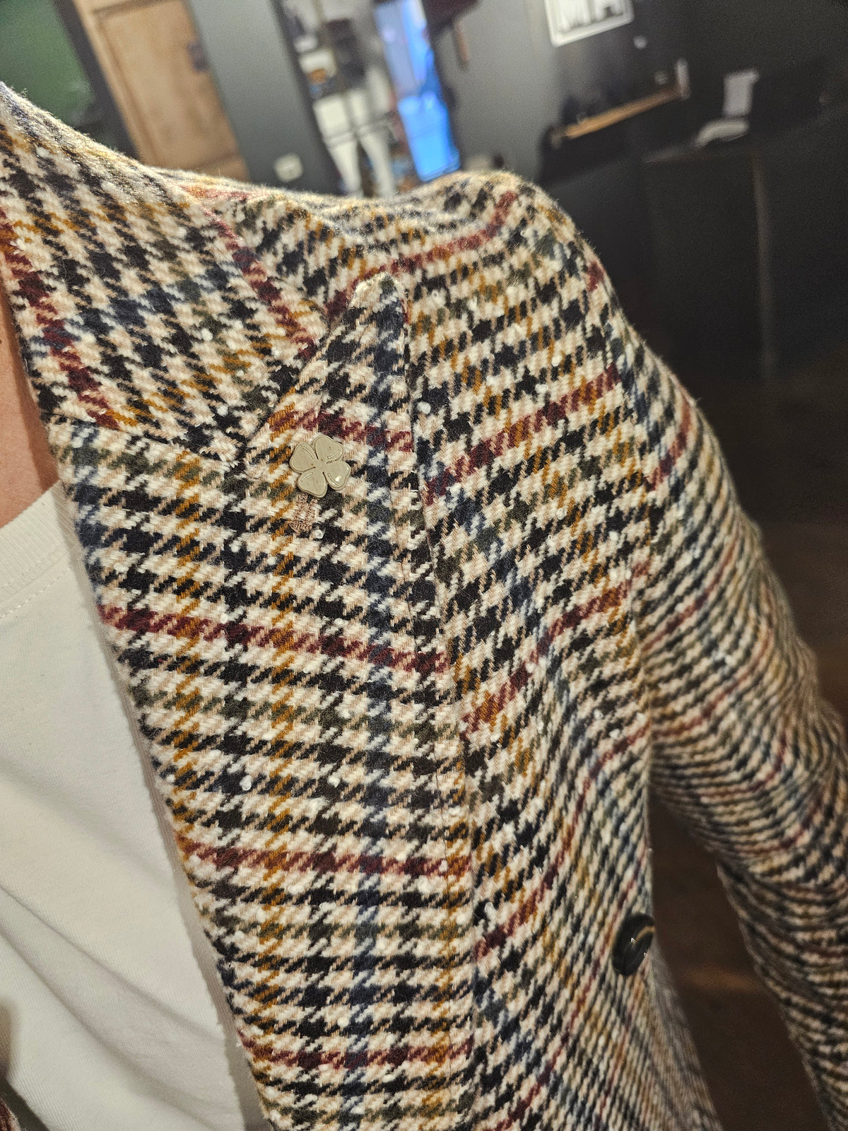 CAPPOTTO PIED DE POULE