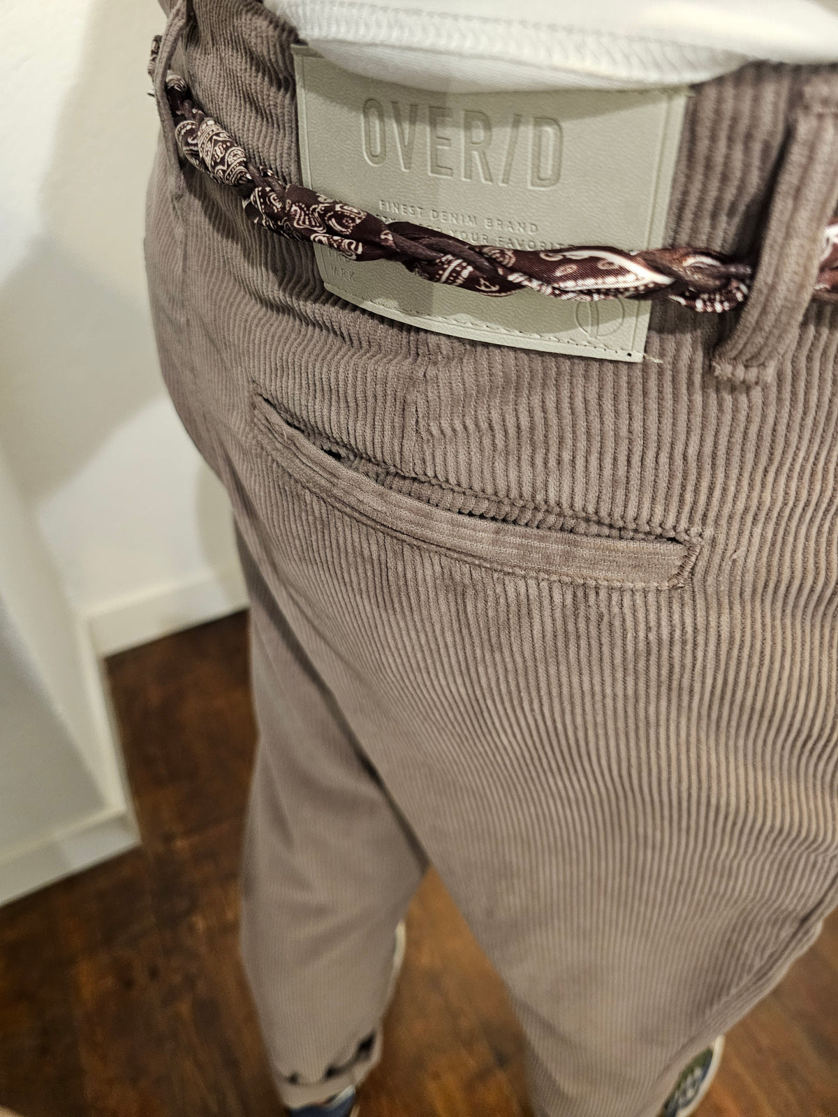 PANTALONE CHINO CROPPED VELLUTO