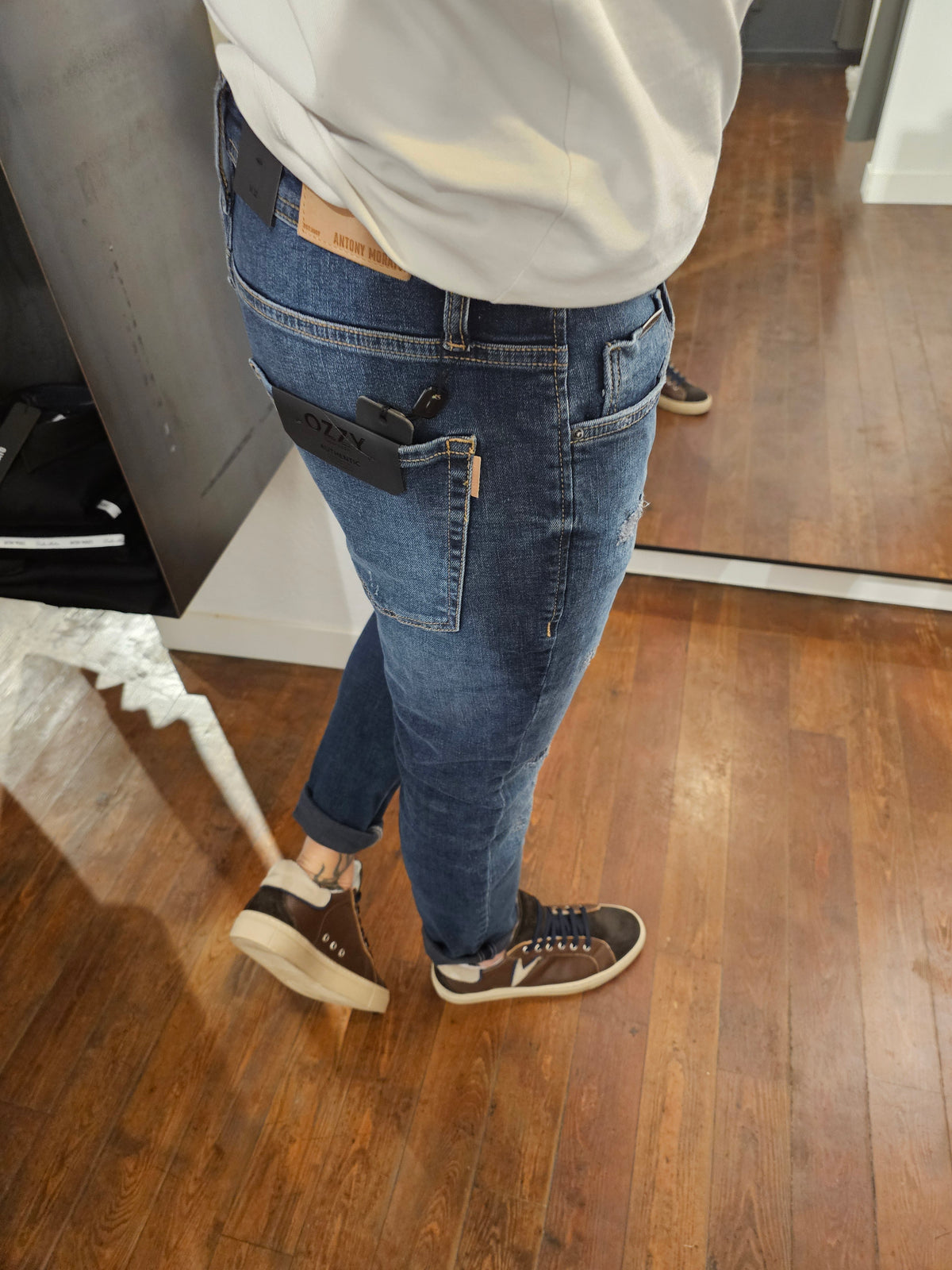 JEANS OZZY TAPPERD GOLD BLU