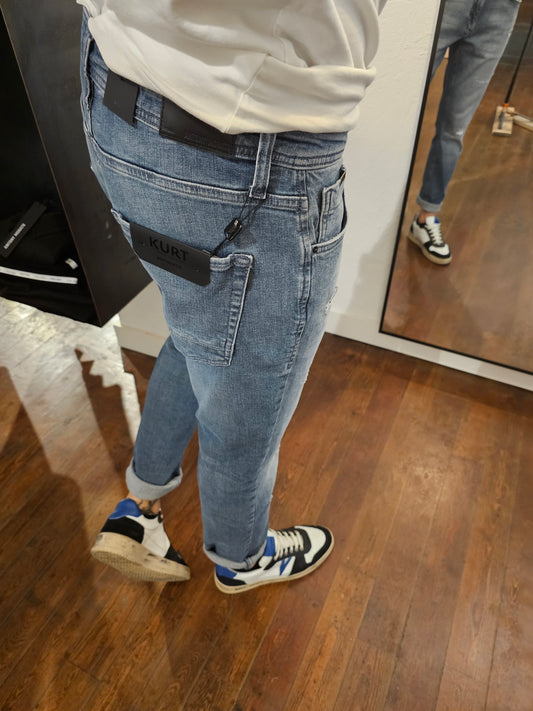 JEANS KURT COMFORT  BLU ICE