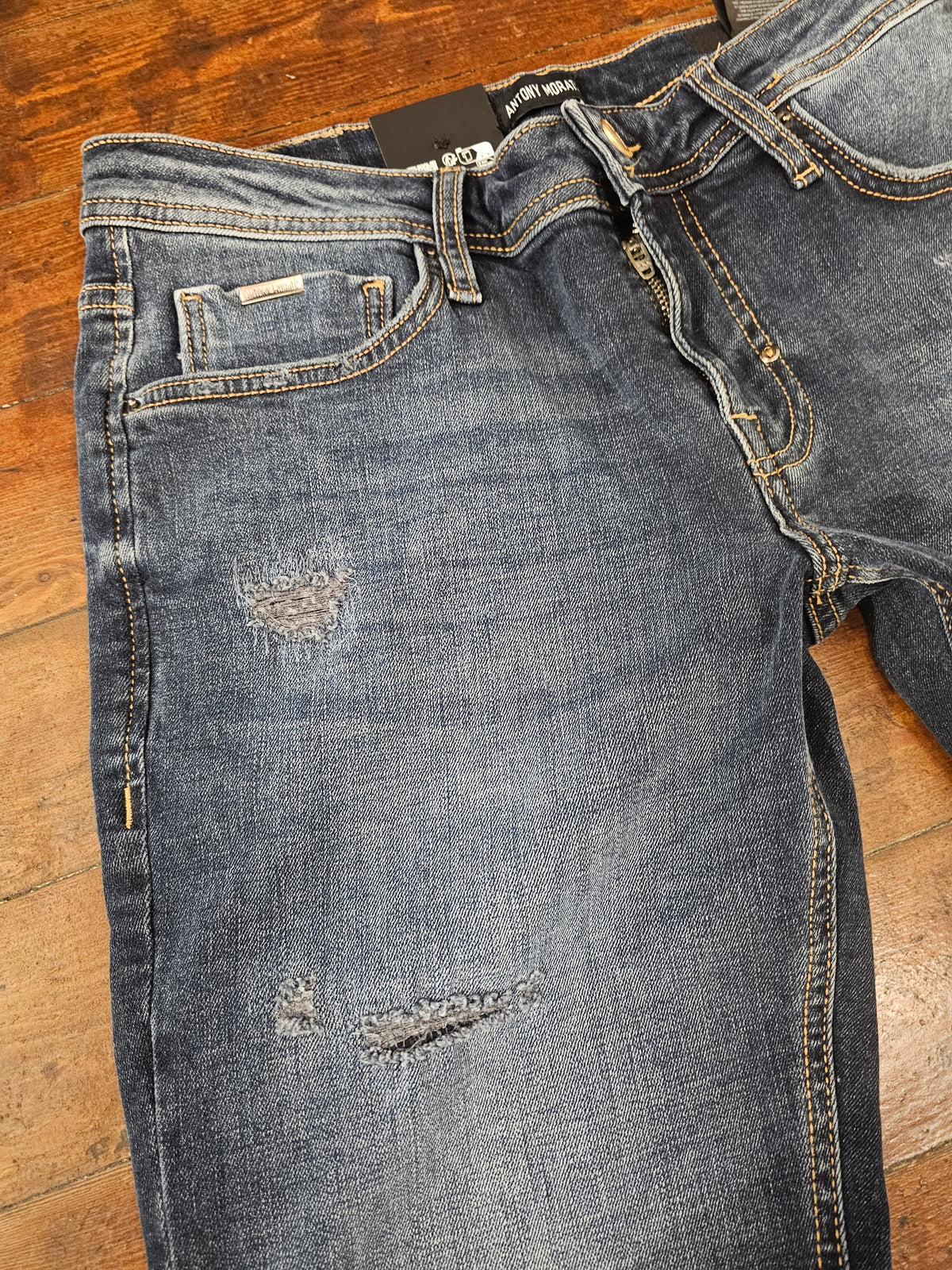 JEANS OZZY TAPPERD GOLD BLU