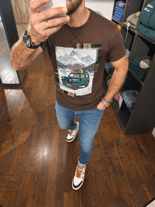 T-SHIRT JEEP MORO RICAMI