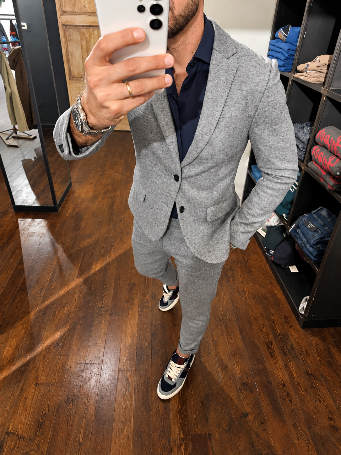 ABITO LANETTA  SUPERFLEX GRIGIO MELANGE