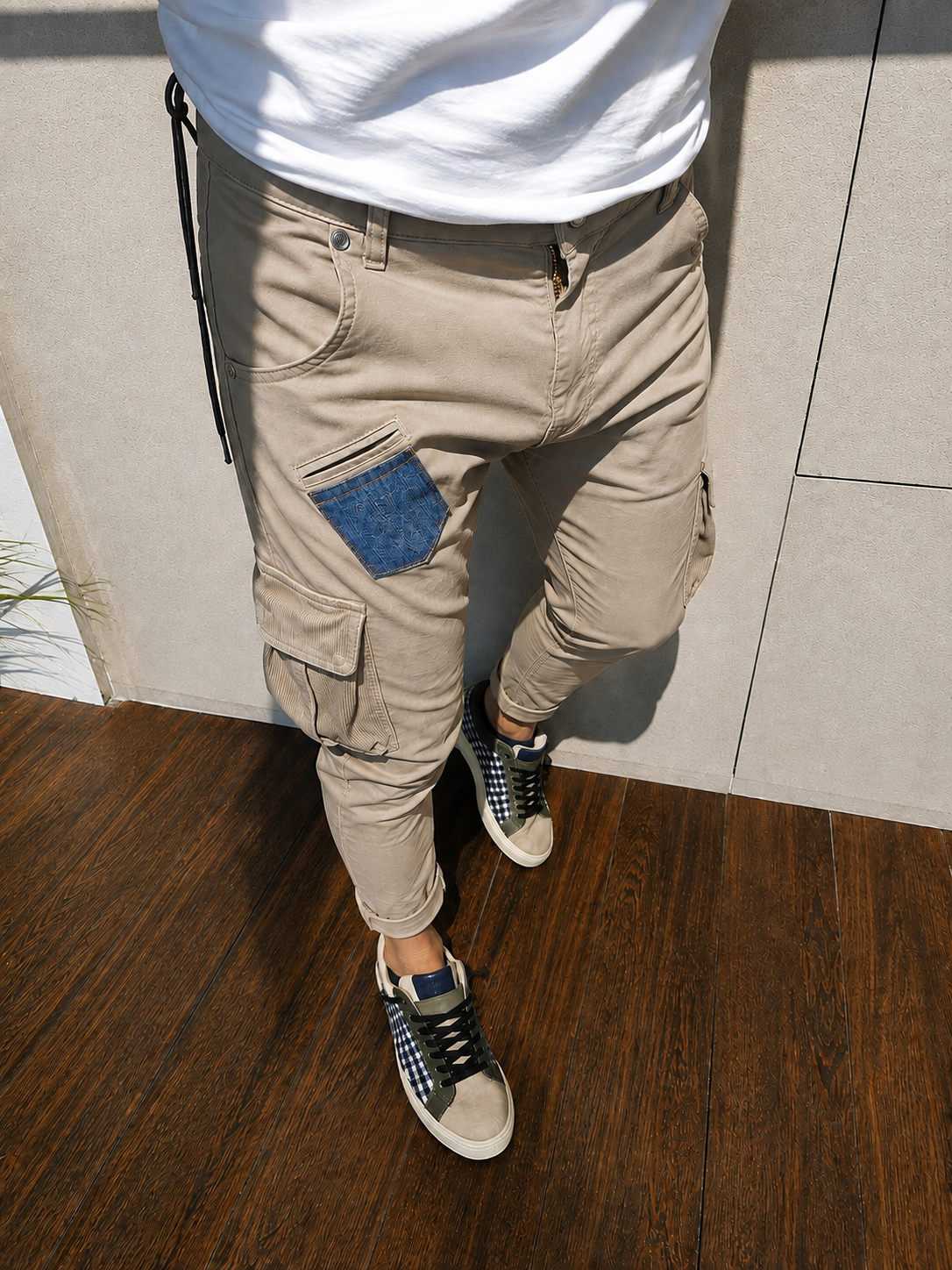 CARGO SABBIA TASCHE VELLUTO
