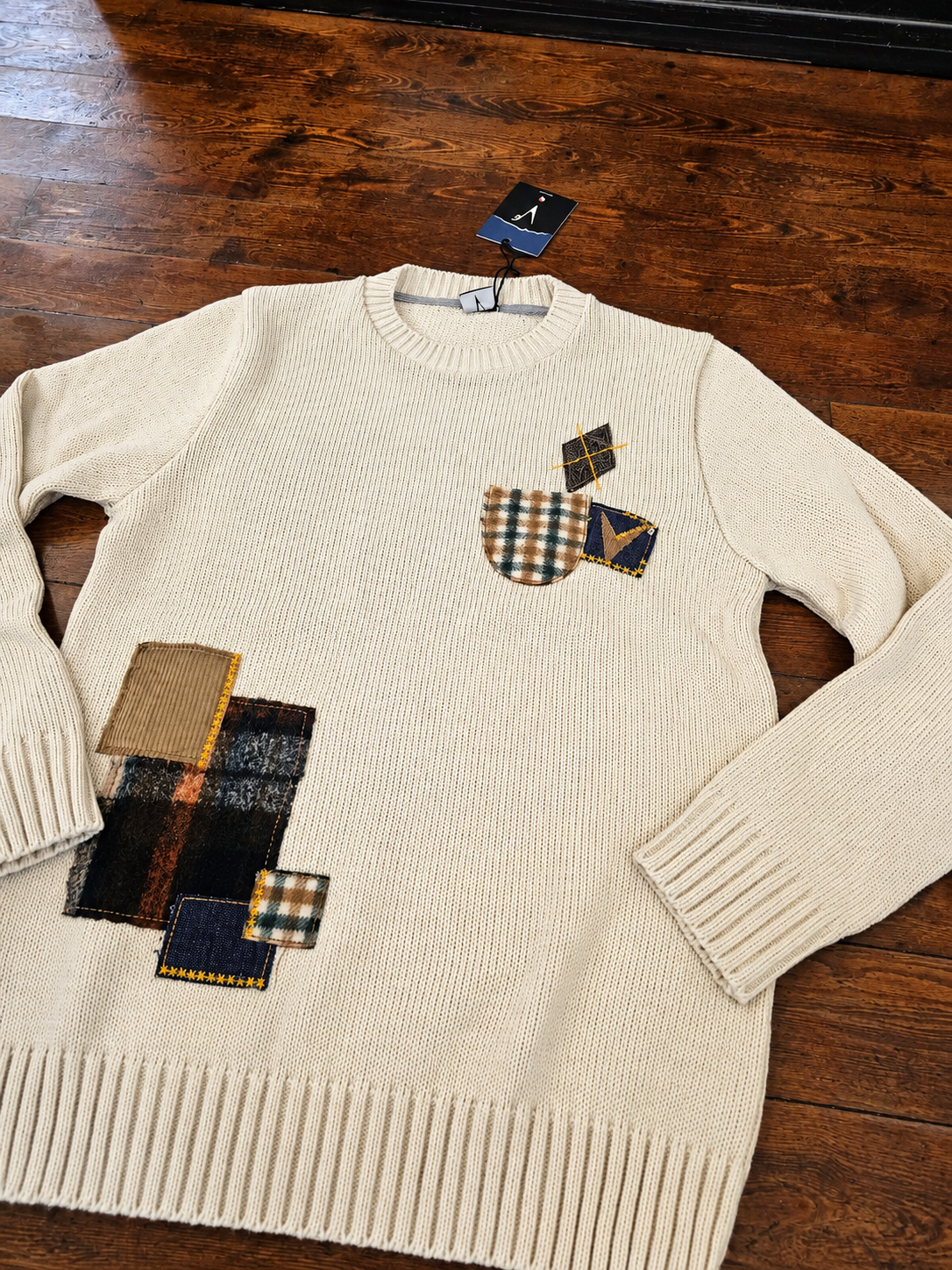 MAGLIONE BURRO MULTIPATCH
