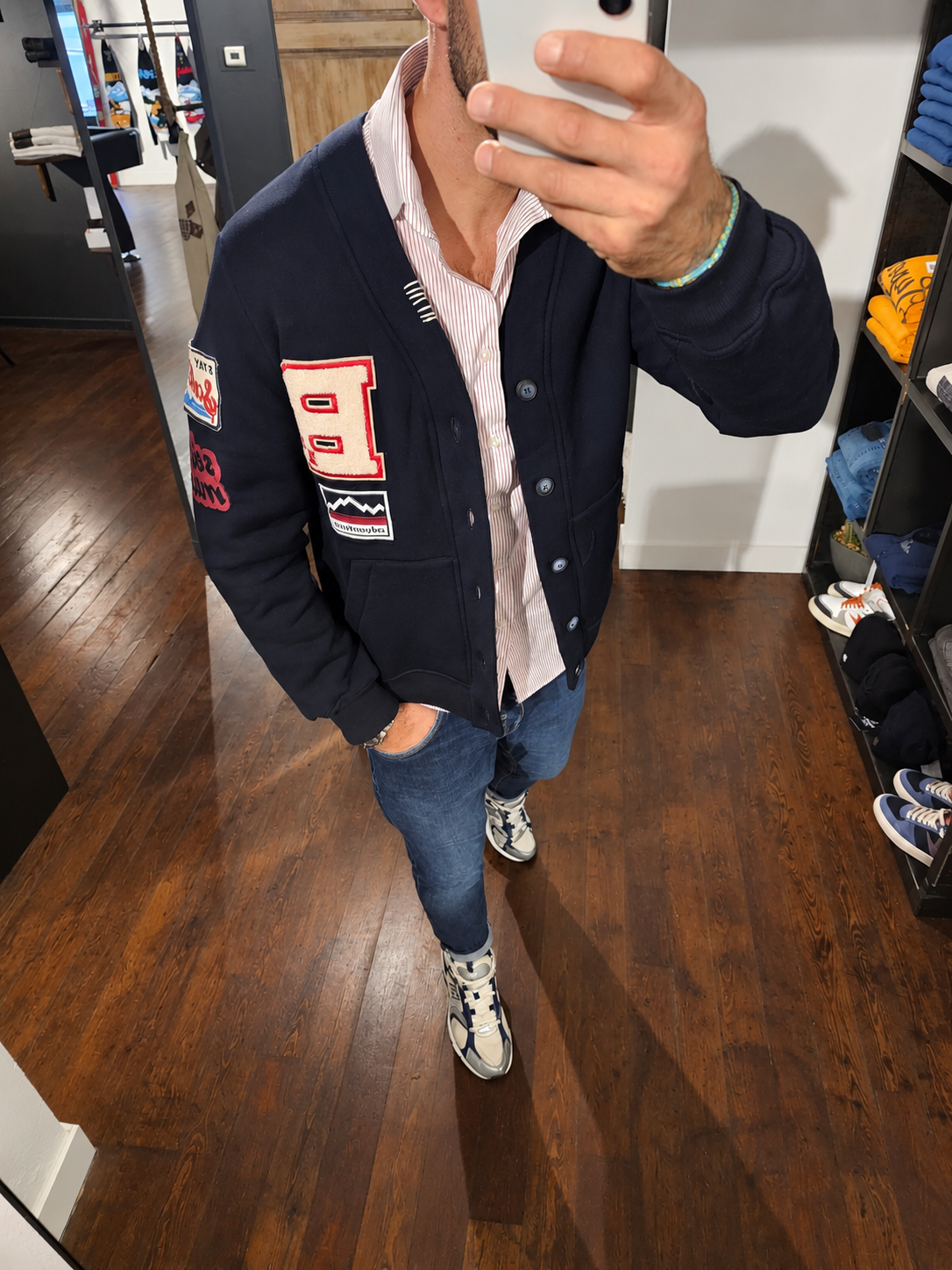 CARDIGAN IN FELPA TOPPE