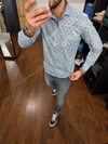 CAMICIA AZZURRA FANTASIA EFFETTO SPORCO