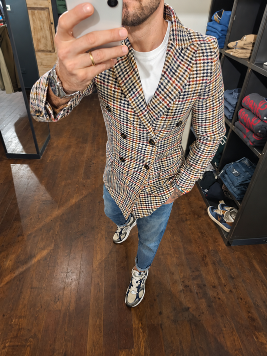 CAPPOTTO PIED DE POULE