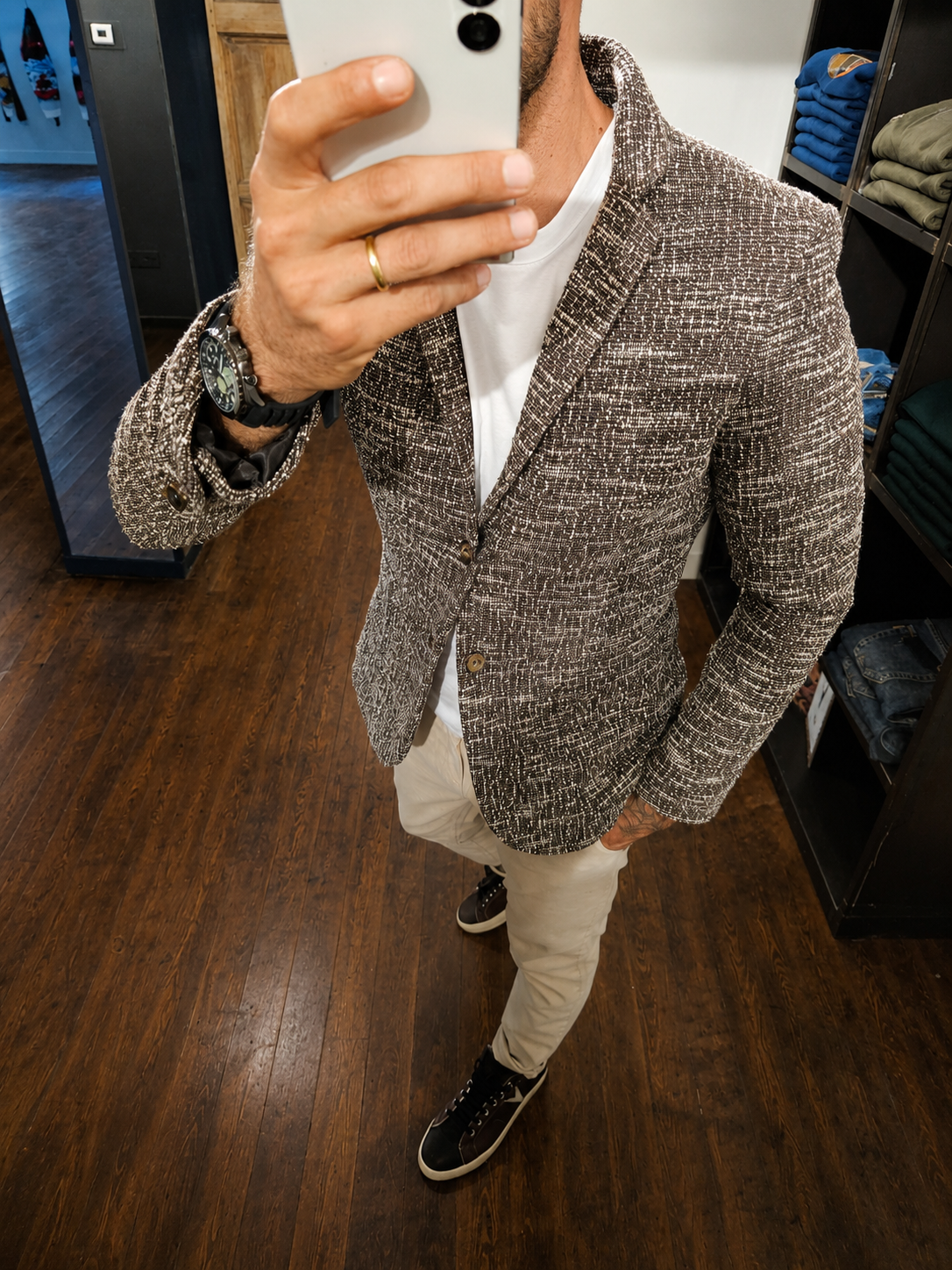 GIACCA BOUCLE' INTRECCIATO