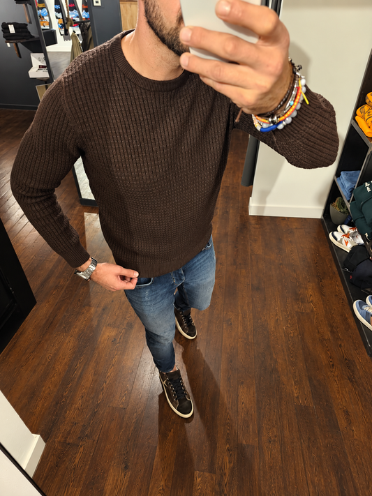 MAGLIA CIOCCOLATO PUNTO OPERATO