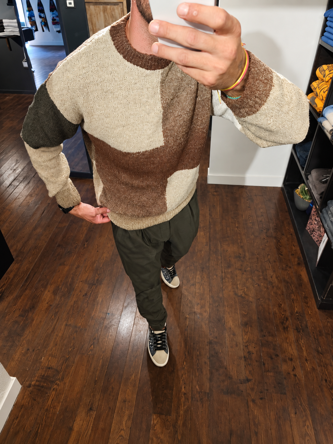 MAGLIA BLOCK INTARSIO