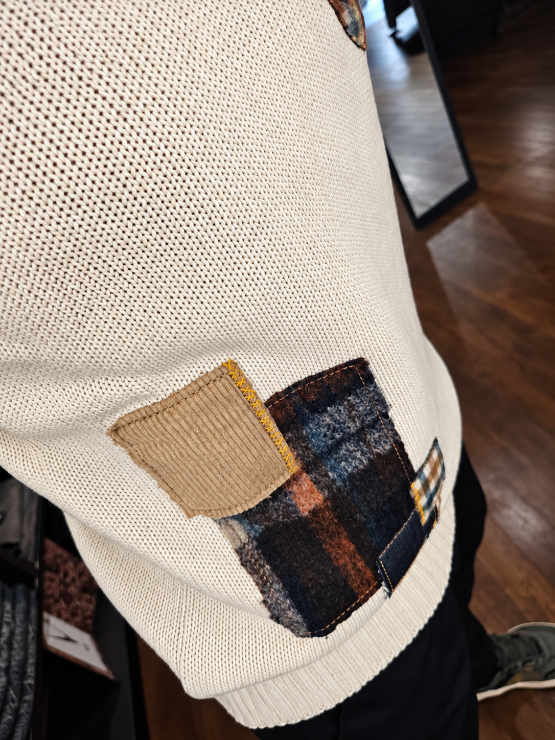 MAGLIONE BURRO MULTIPATCH