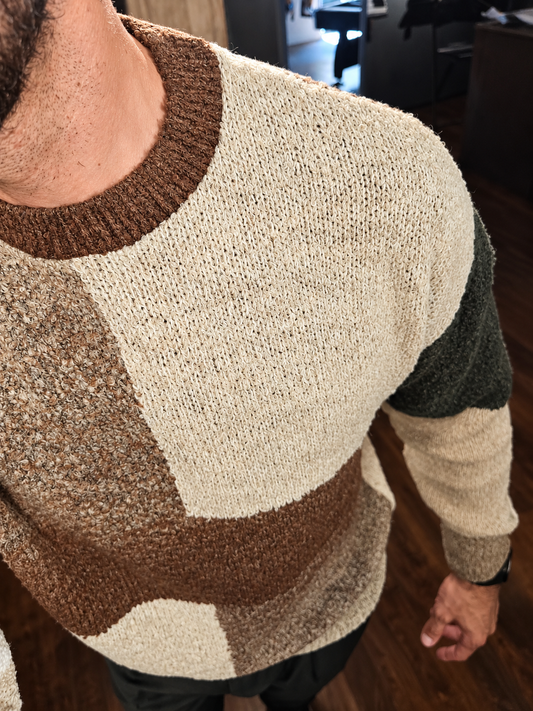 MAGLIA BLOCK INTARSIO