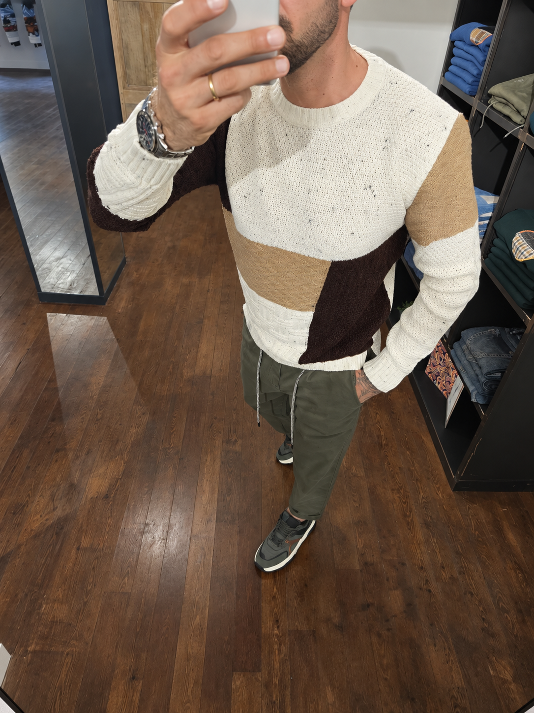 MAGLIA JAQUARD GEOMETRICA