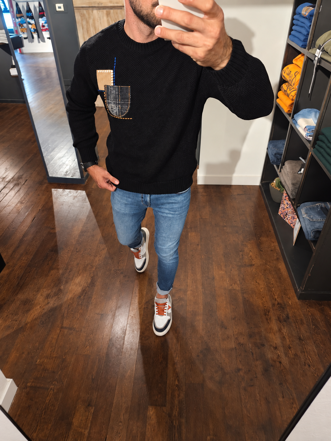 MAGLIA OCCHIO PERNICE NERA